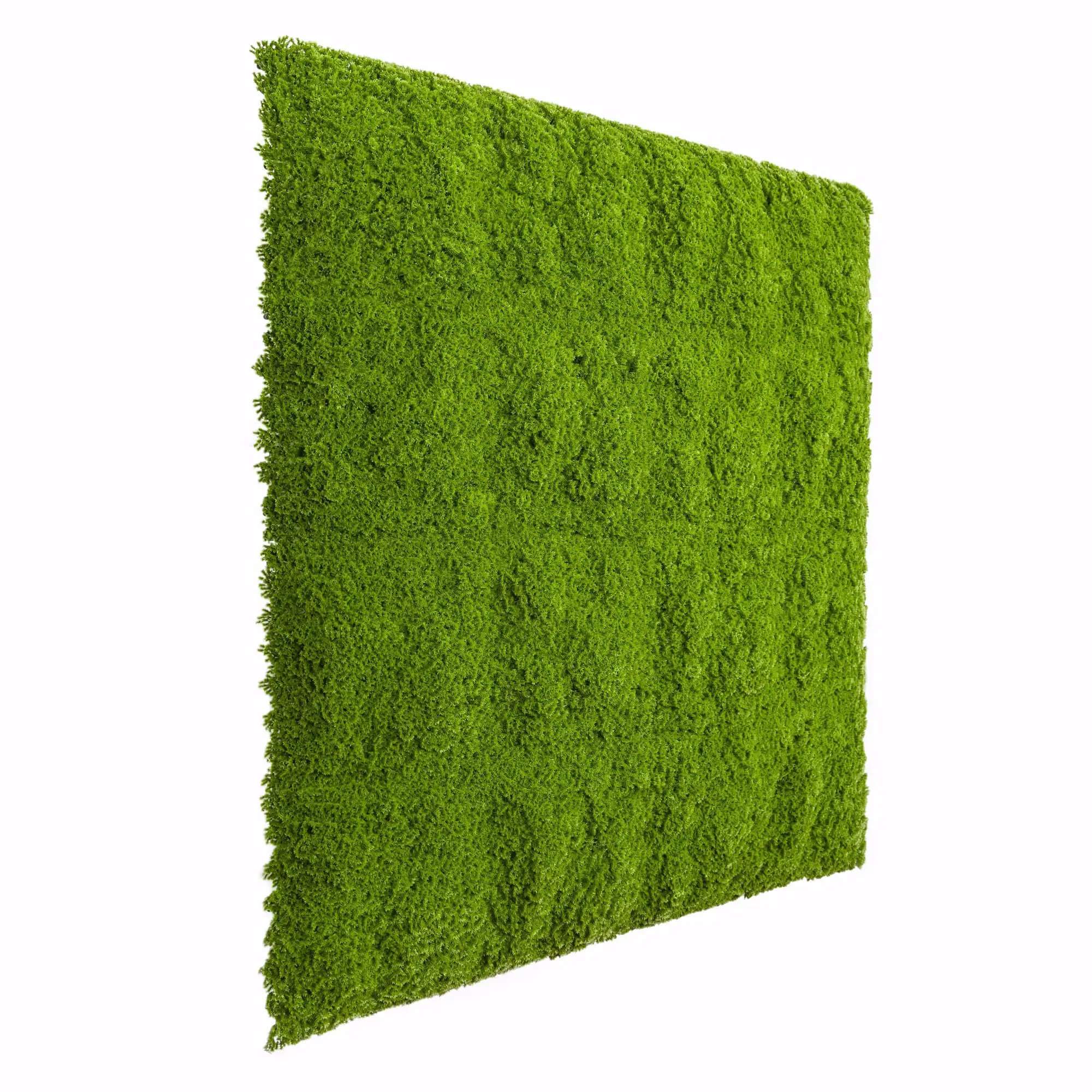 Fresh Natural Green Artificial Moss Vertical Garden panel showcasing realistic dark green moss texture, perfect for indoor and outdoor decor.