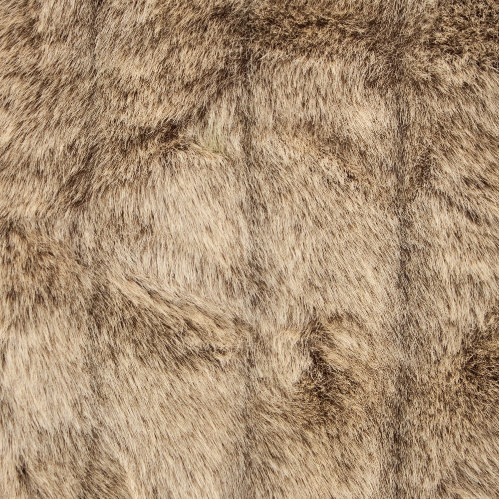 Frost Mink Light Brown Faux Fur Luxury Throw, showcasing its soft texture and elegant design, perfect for home decor.