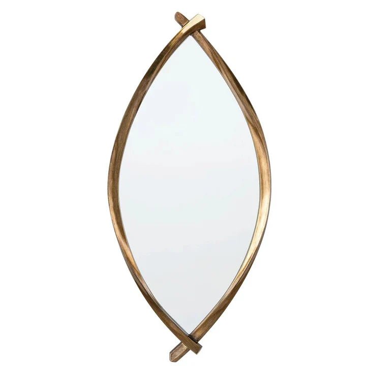 Gajgamani Mirror with a handcrafted cherry wood frame, showcasing elegant design and modern aesthetics.
