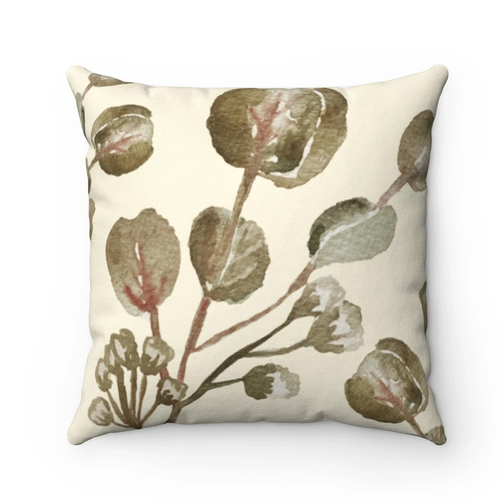 Garden Blossoms double-sided cushion featuring vibrant floral designs, available in four sizes, perfect for home decoration.