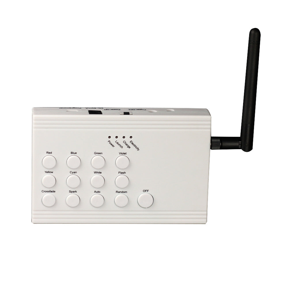 GFLAI Remote Controller designed for LED bracelets and sticks, featuring a sleek design and multiple control buttons.