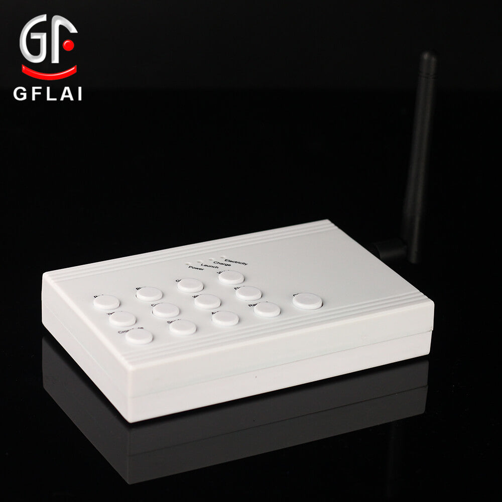 GFLAI Remote Controller designed for LED bracelets and sticks, featuring a sleek design and multiple control buttons.