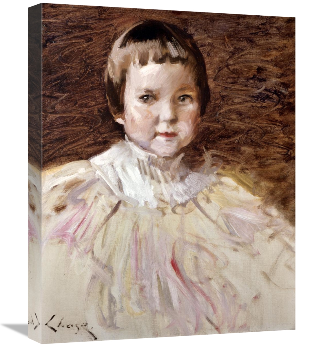 Portrait of a child painting