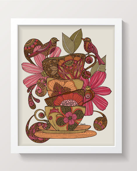 Good Morning archival art print featuring original pen and ink art with vibrant digital coloring on matte cardstock.