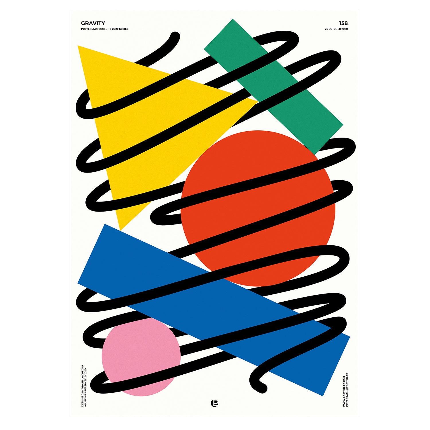 A vibrant Gravity poster featuring a cosmic design, showcasing planets and stars, printed on thick matte paper.