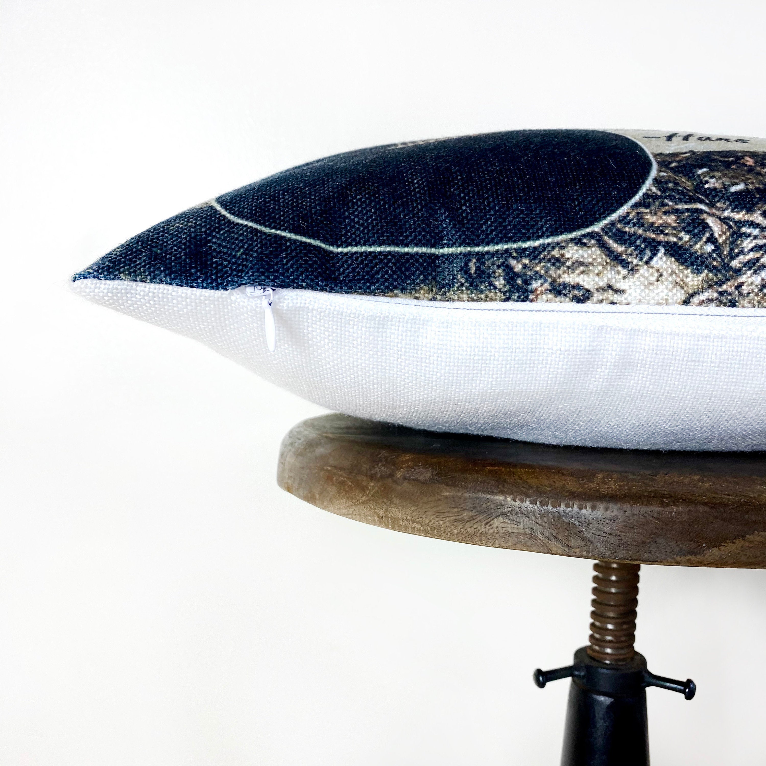 Handmade guitar pillow cover featuring a quote about music, perfect for home decor.