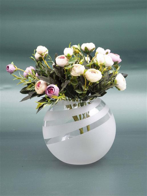 A beautifully hand-painted glass vase with unique designs, showcasing a white interior and vibrant colors, perfect for home decor.