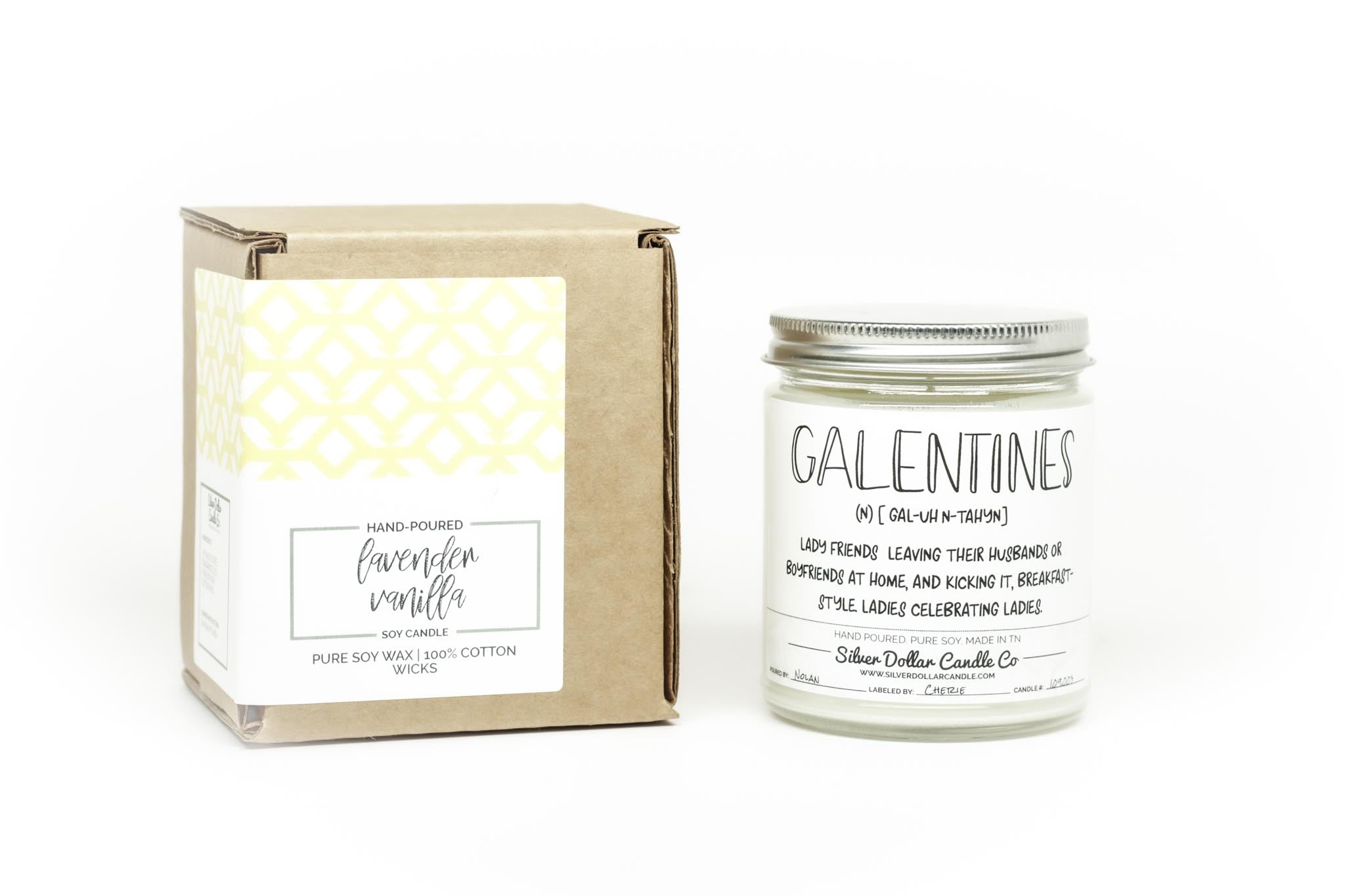 Happy Valentine's Day scented candle in a decorative box, showcasing beautiful design and personalization options.