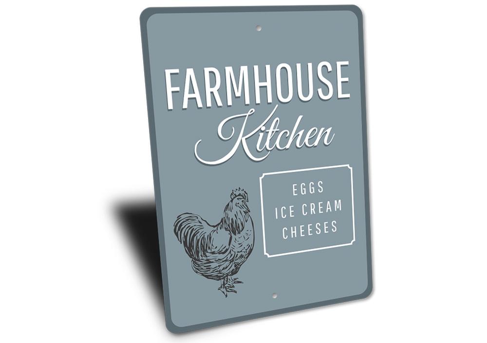 A decorative Hen Sign made of high-quality aluminum, featuring customizable text options, perfect for home decor.