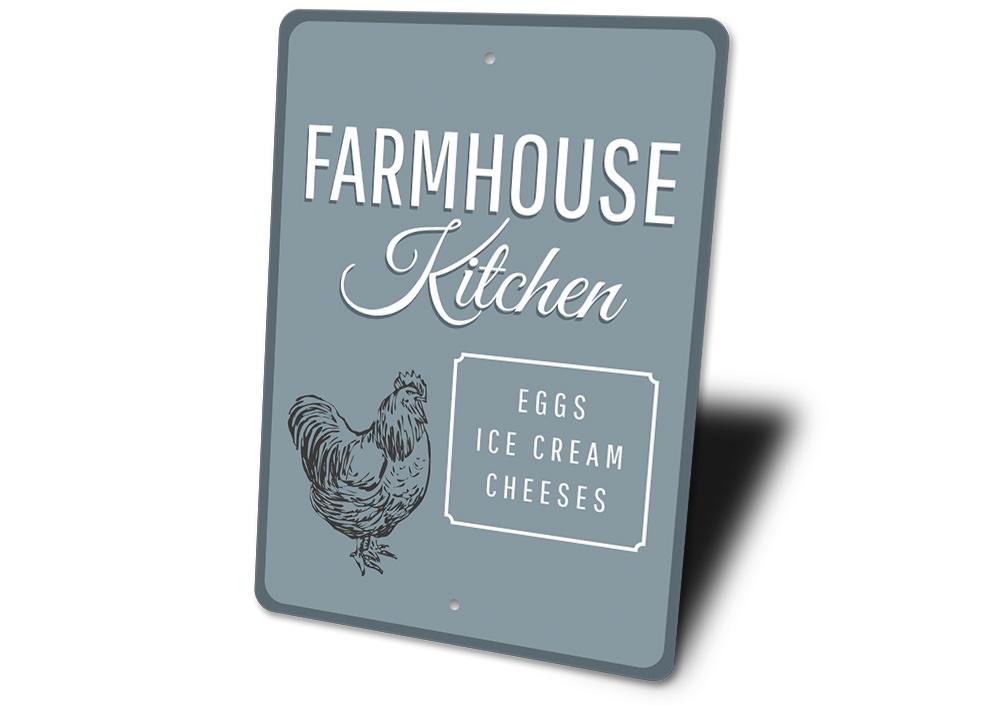 A decorative Hen Sign made of high-quality aluminum, featuring customizable text options, perfect for home decor.