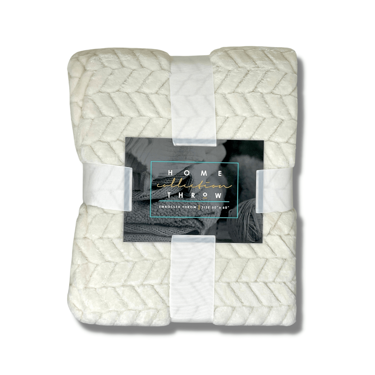 Home Collection Embossed Throw Blanket in pastel colors, showcasing its elegant embossed design and soft texture.