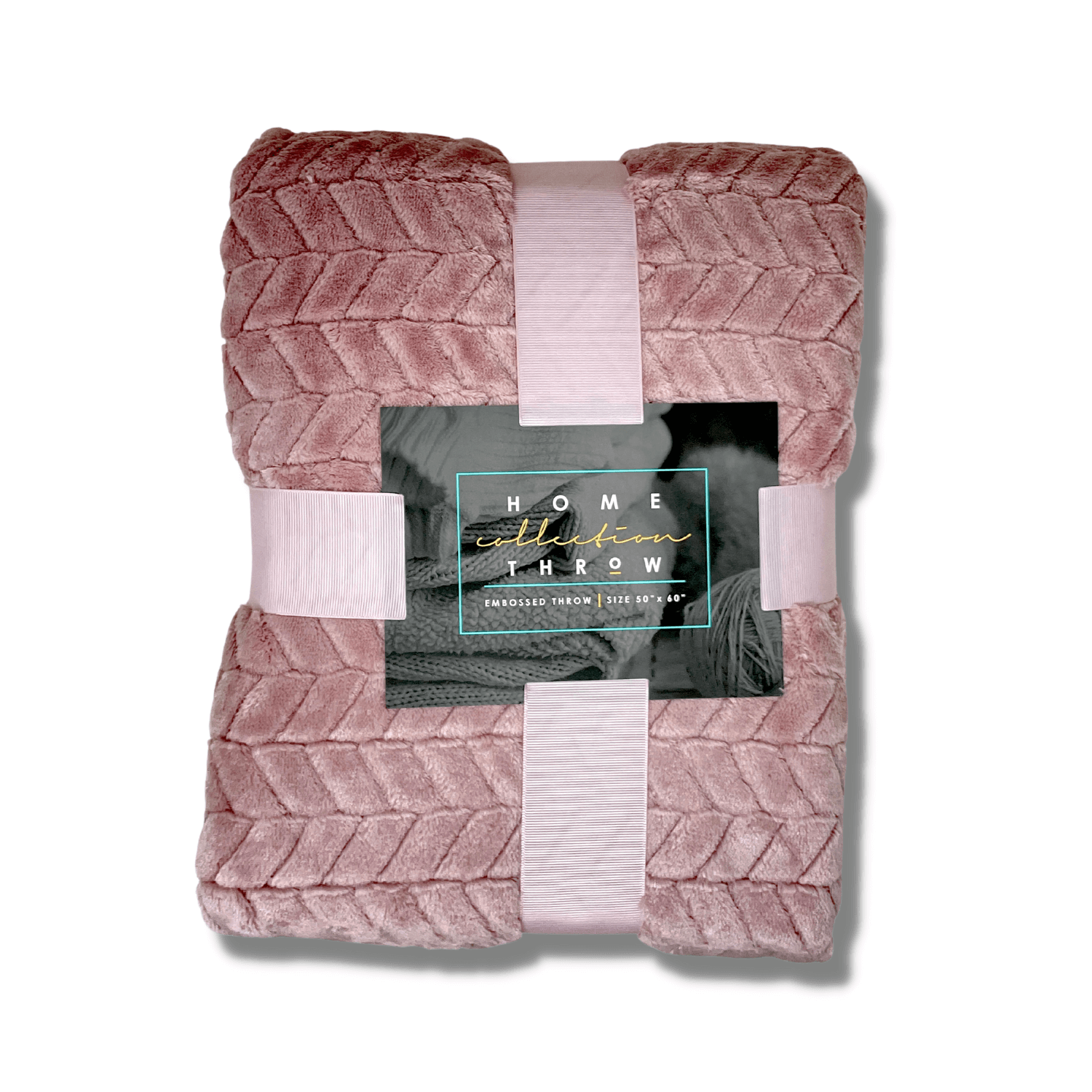 Home Collection Embossed Throw Blanket in pastel colors, showcasing its elegant embossed design and soft texture.