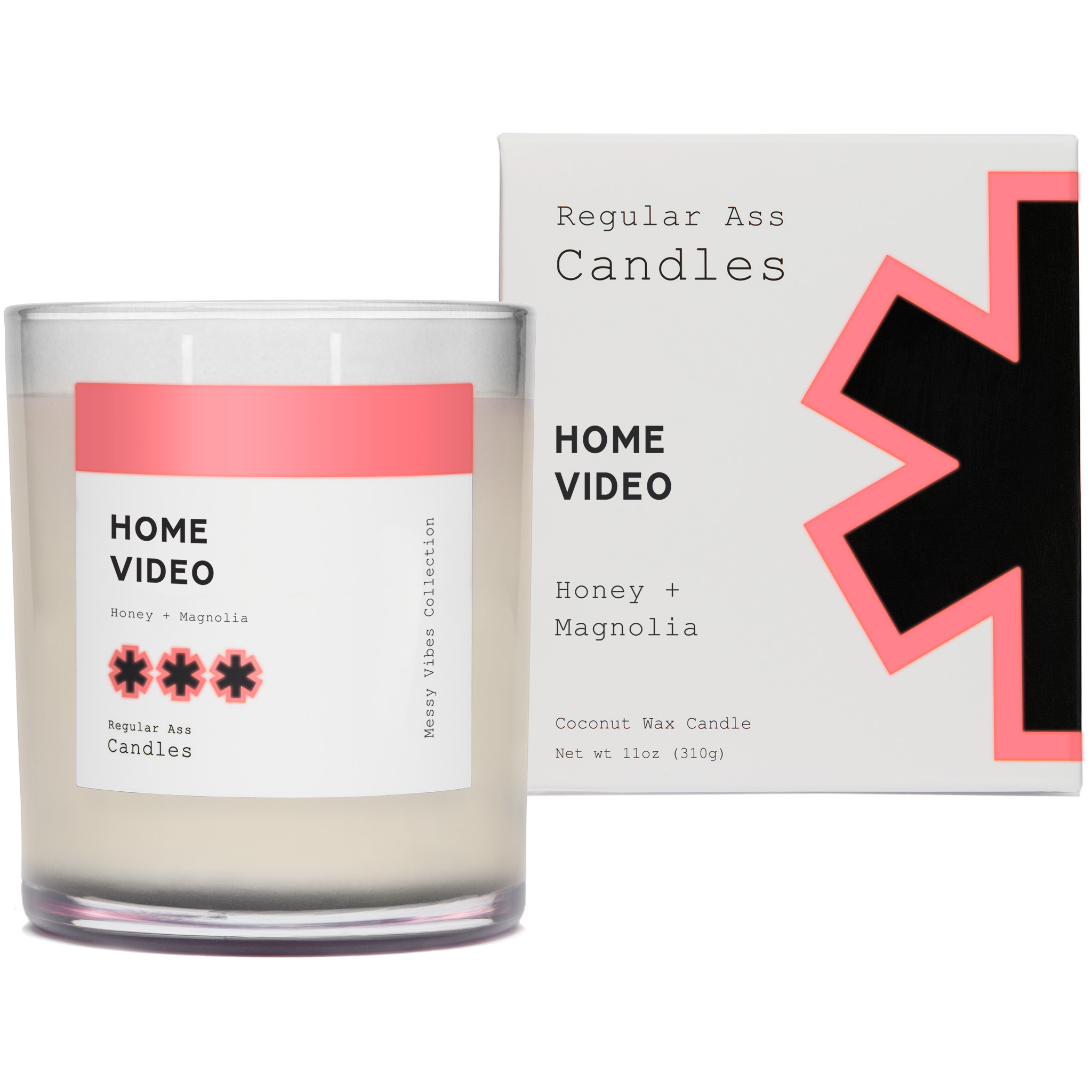 Home Video Honey + Toffee 11oz Candle in a stylish jar with a warm glow, showcasing its floral and sweet fragrance.