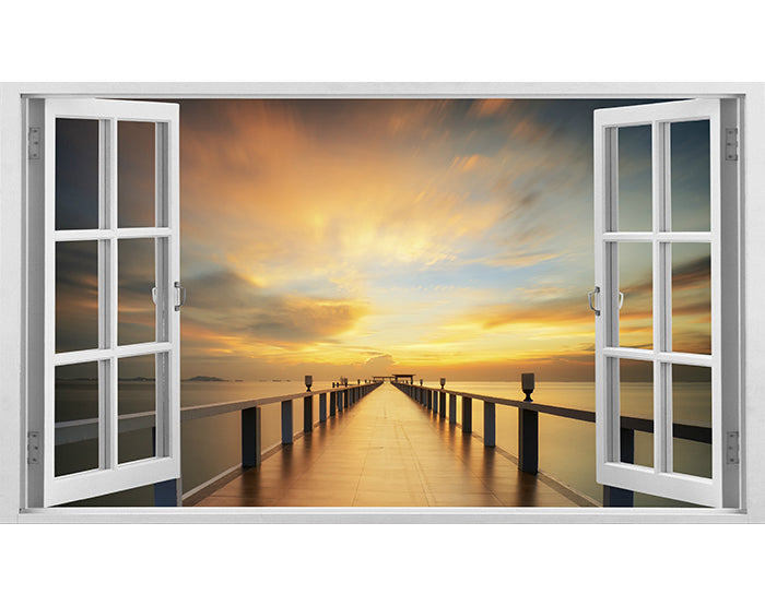A collection of impressive 3D window wall decals showcasing vibrant designs and colors, ideal for home decor.