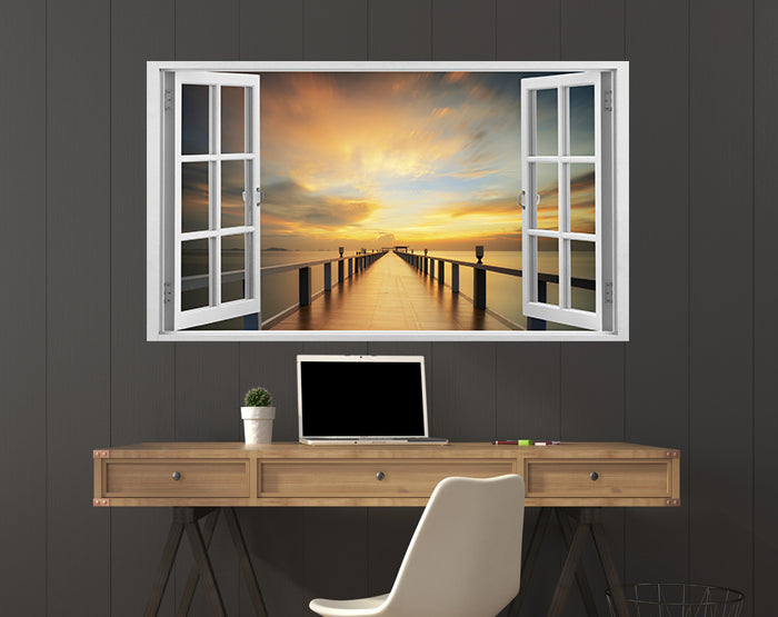 A collection of impressive 3D window wall decals showcasing vibrant designs and colors, ideal for home decor.