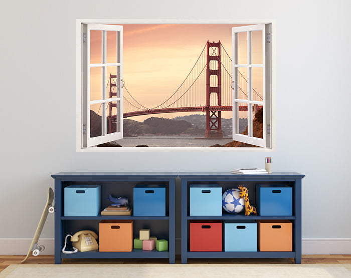 A collection of impressive 3D window wall decals showcasing vibrant designs, perfect for home decor.