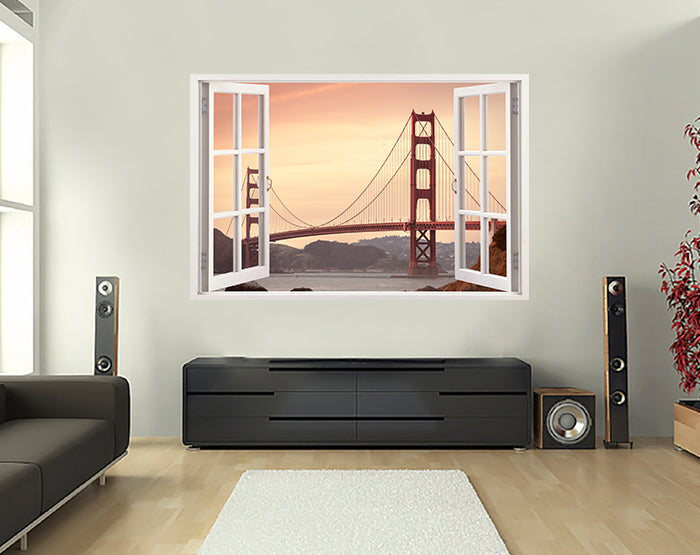 A collection of impressive 3D window wall decals showcasing vibrant designs, perfect for home decor.