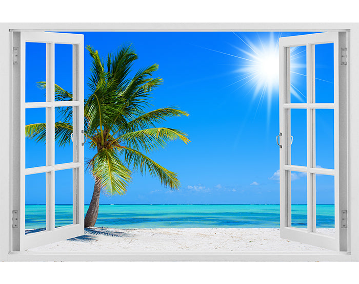 A collection of impressive 3D window wall decals featuring vibrant designs, showcasing their removable and easy-to-apply features on a smooth surface.