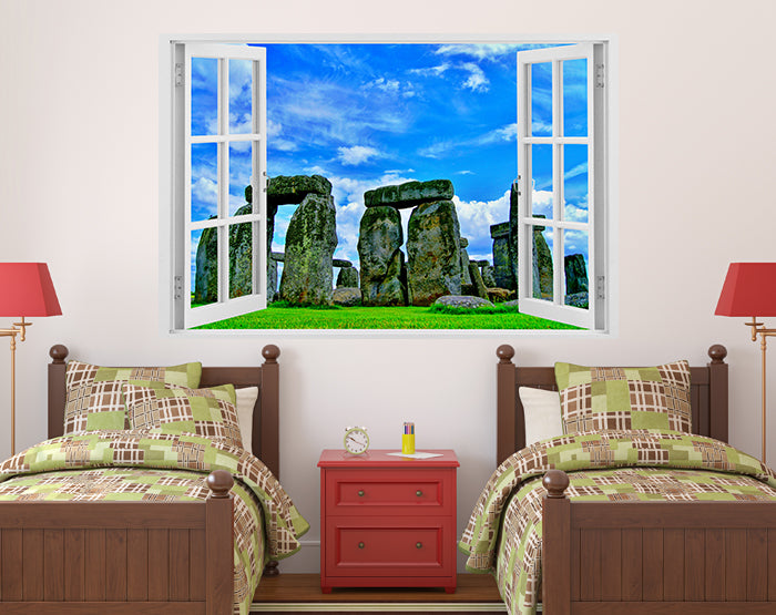 A collection of impressive 3D window wall decals showcasing vibrant designs, suitable for various smooth surfaces, enhancing home decor.