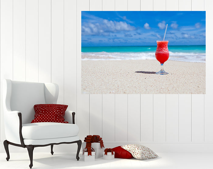 A vibrant 3D window wall decal showcasing a scenic view, designed for easy application and removal on smooth surfaces.