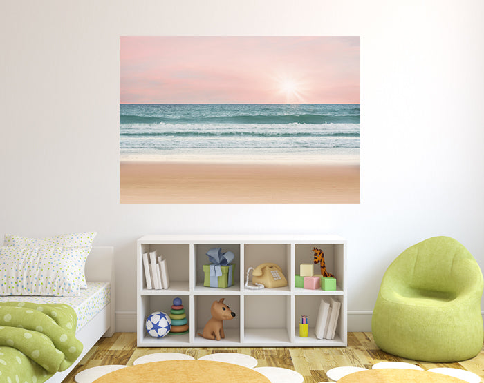 A collection of colorful removable wall decals displayed on a smooth surface, showcasing various designs and patterns.