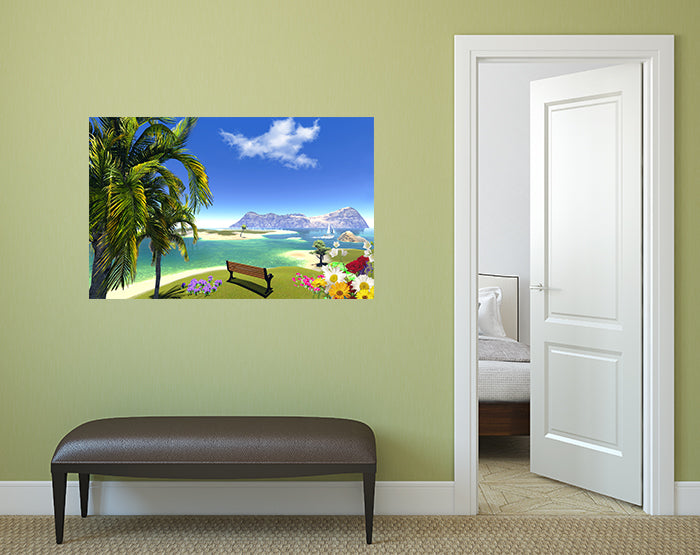 A collection of colorful and stylish removable wall decals displayed on a smooth wall, showcasing various designs suitable for different rooms.