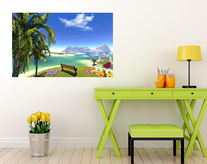 A collection of colorful and stylish removable wall decals displayed on a smooth wall, showcasing various designs suitable for different rooms.