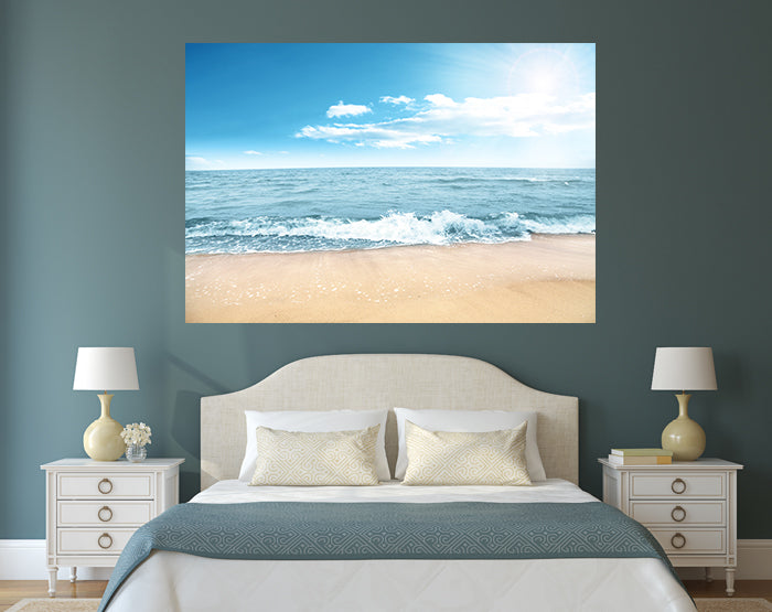 A collection of colorful removable wall decals displayed on a smooth surface, showcasing various designs and patterns.