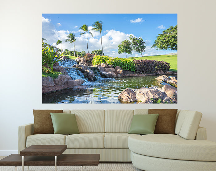 A collection of colorful removable wall decals displayed on a smooth surface, showcasing various designs and patterns.