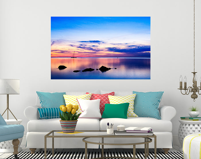 A collection of colorful and stylish removable wall decals displayed on a smooth surface, showcasing various designs suitable for home decor.