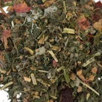 A box of Infinitea For Her Women's Blend Organic Herbal Tea featuring a blend of herbs like rosehips, ginger root, and raspberry leaf.