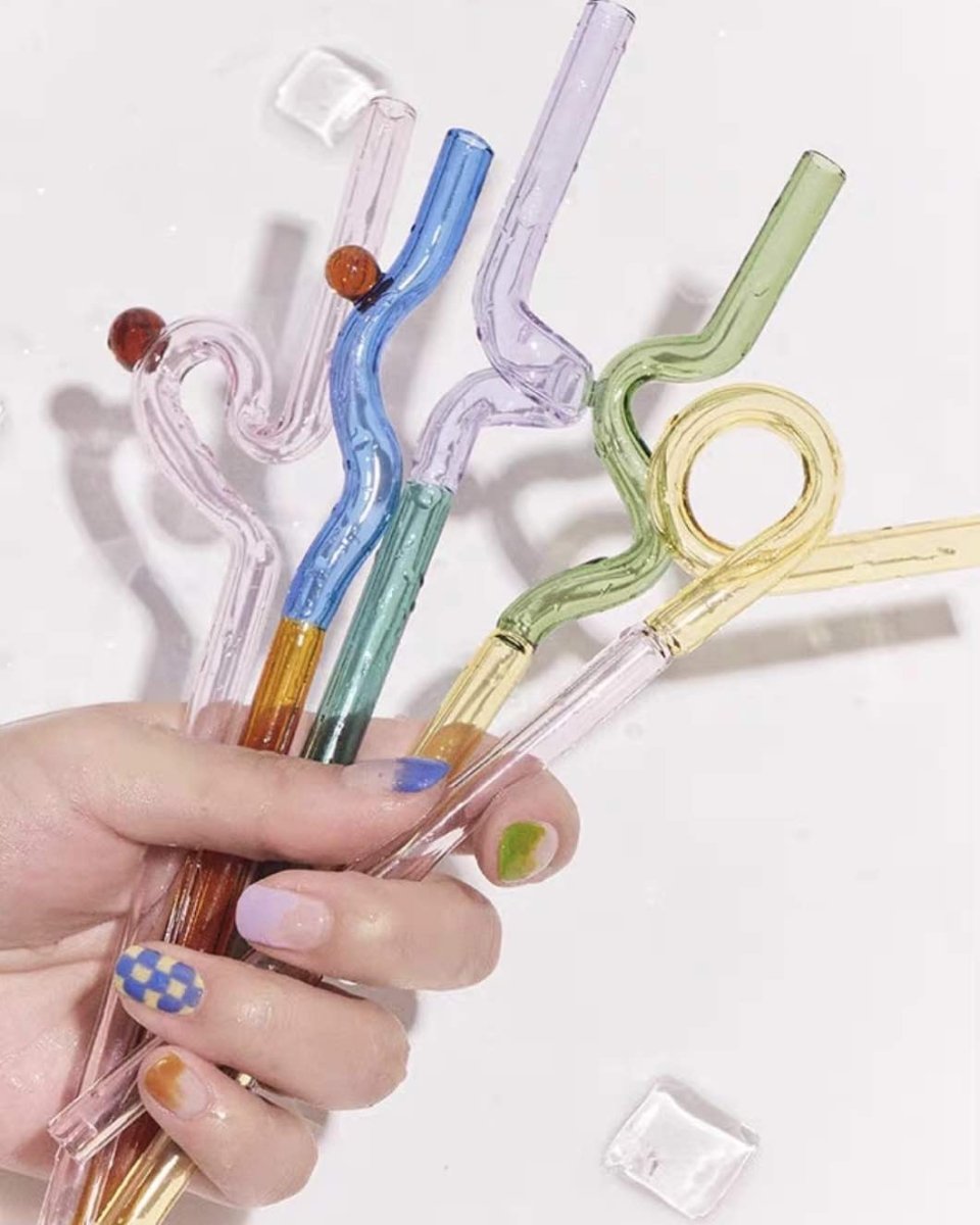 A colorful Jelly Bean Wine Glass with a whimsical design, perfect for cocktails and celebrations, showcasing artisan craftsmanship.