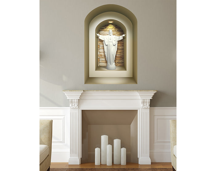 Jesus 3D wall stickers featuring vibrant designs, perfect for home decor.