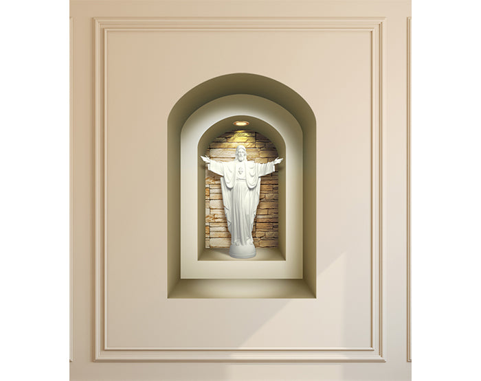 Jesus 3D wall stickers featuring vibrant designs, perfect for home decor.