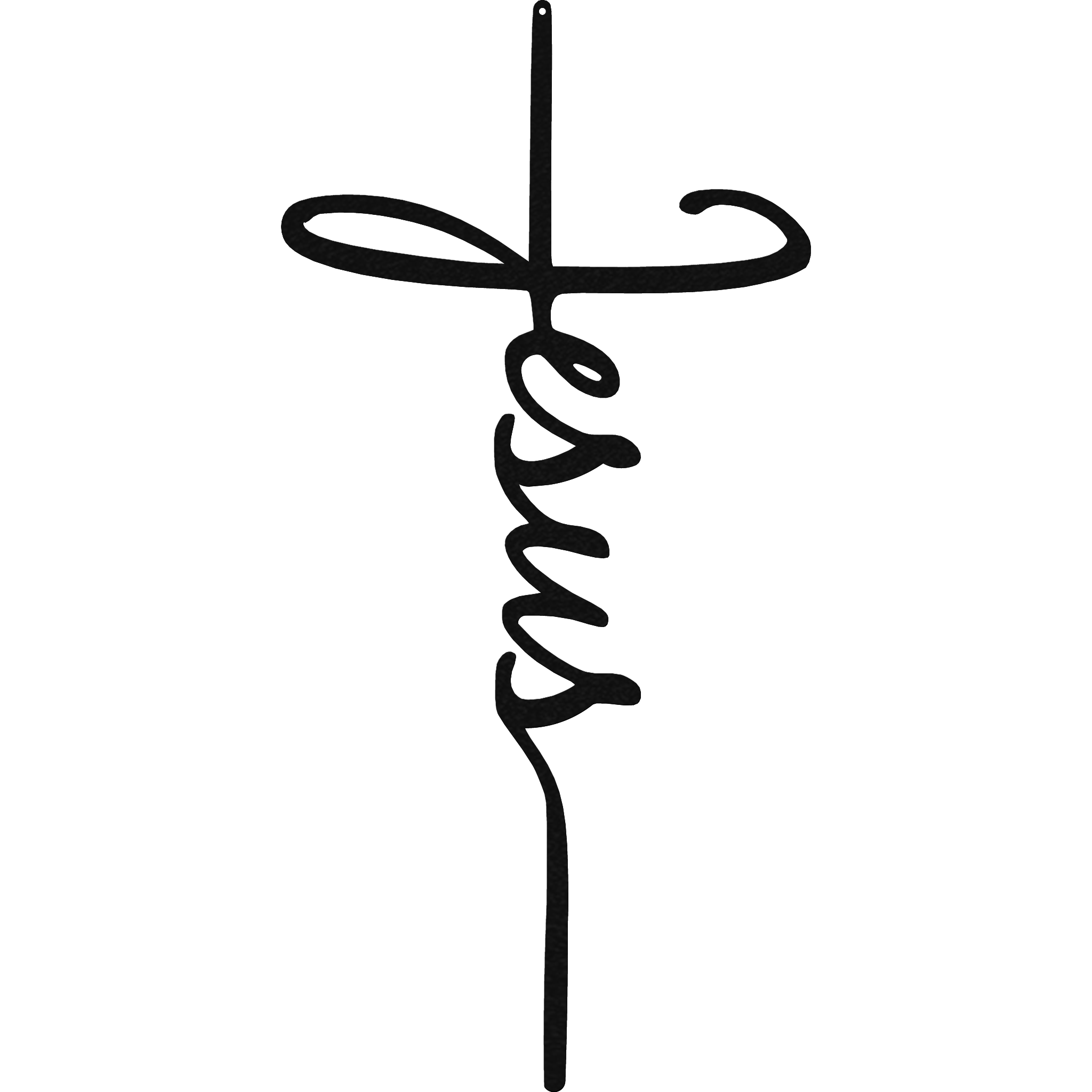 Jesus Cross Metal Wall Art made from high-quality 16 gauge steel with a low gloss finish, perfect for home decor.