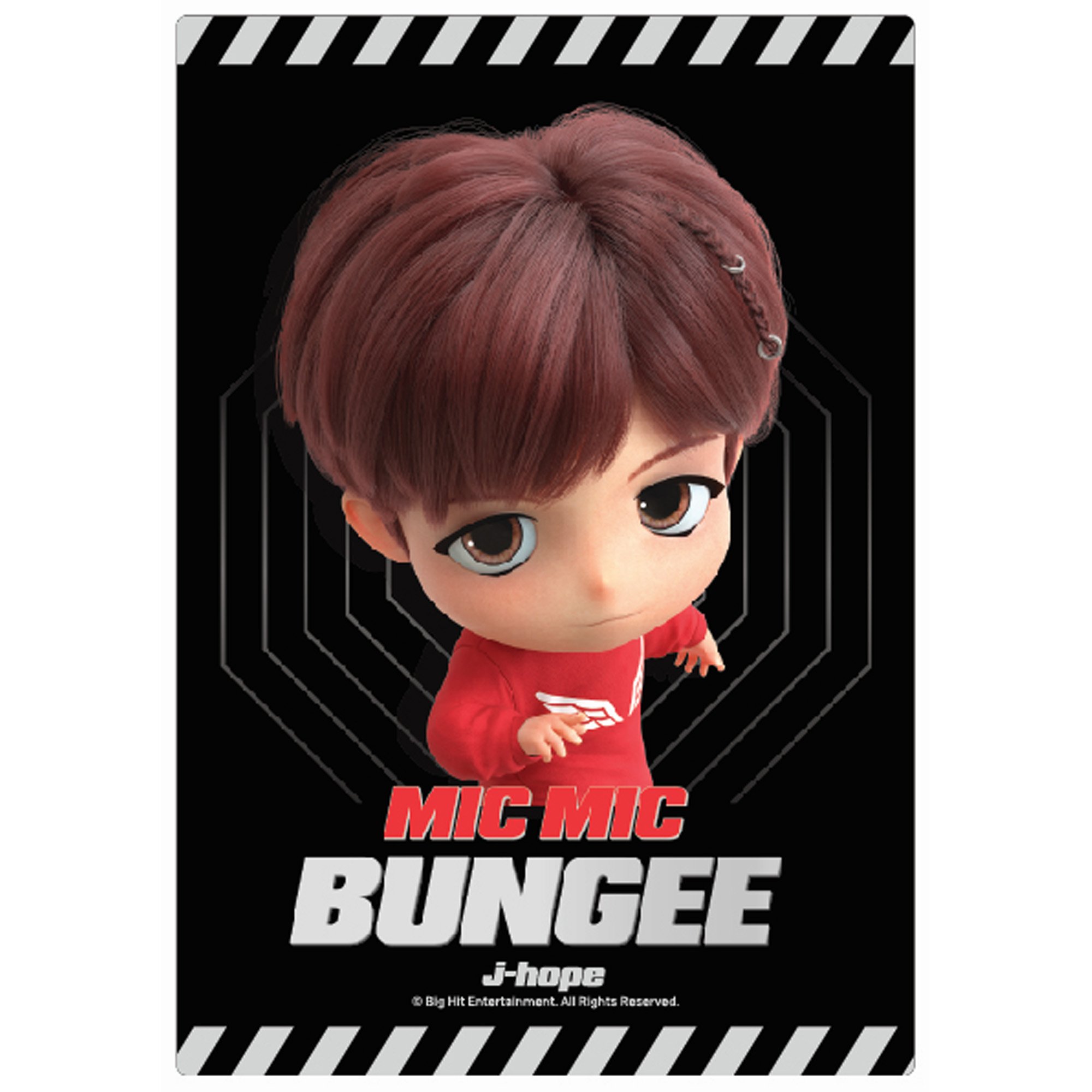 j-hope MIC Drop Mini Poster featuring vibrant colors and lyrics, designed for air purification.