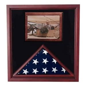 Large Flag and Document Case designed for displaying burial flags and certificates, showcasing quality craftsmanship and American-made materials.