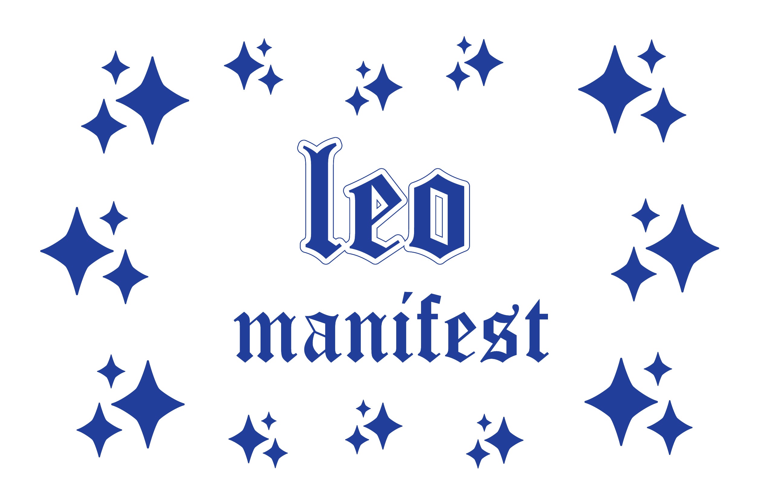 A sheet of 14 Leo Horoscope wall decal stickers featuring creative designs in a matte finish, perfect for home decor.