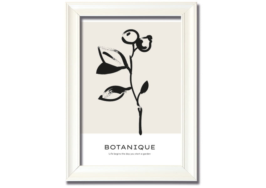 Framed print featuring the quote 'Life Begins When You Start A Garden', available in various frame colors, handmade in the UK.