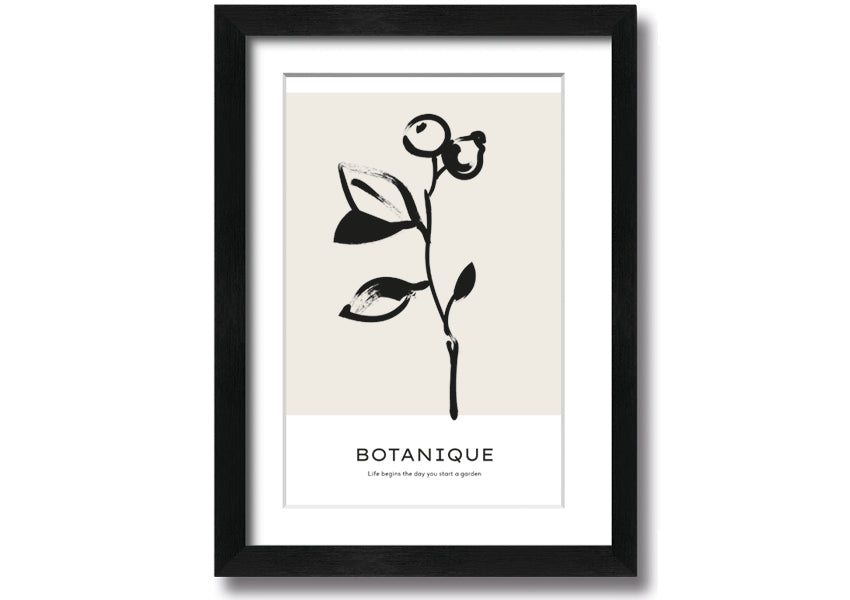 Framed print featuring the quote 'Life Begins When You Start A Garden', available in various frame colors, handmade in the UK.