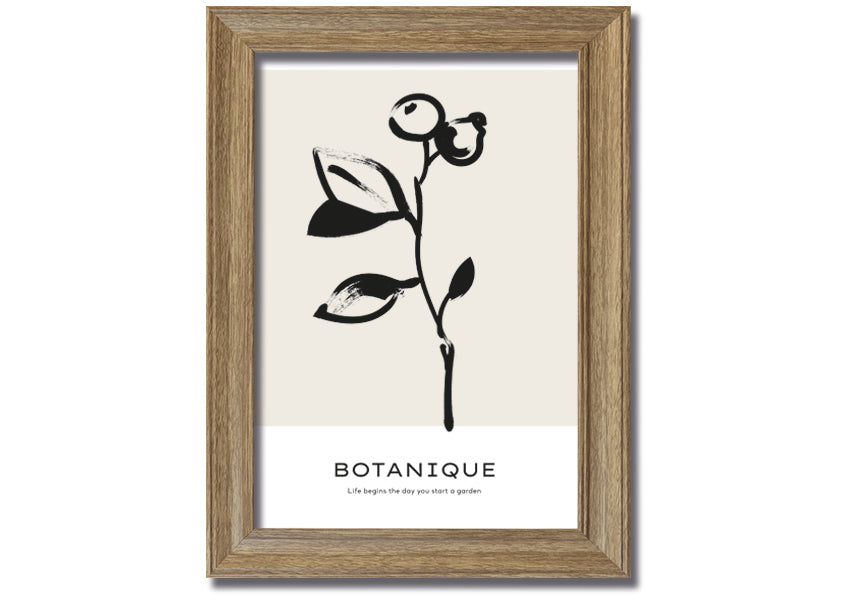 Framed print featuring the quote 'Life Begins When You Start A Garden', available in various frame colors, handmade in the UK.