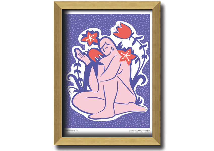 A beautifully framed print of the Lilac Woman Flower, showcasing vibrant lilac blooms in a stylish frame.