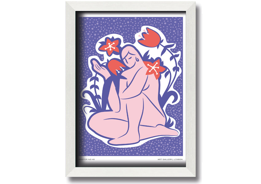 A beautifully framed print of the Lilac Woman Flower, showcasing vibrant lilac blooms in a stylish frame.