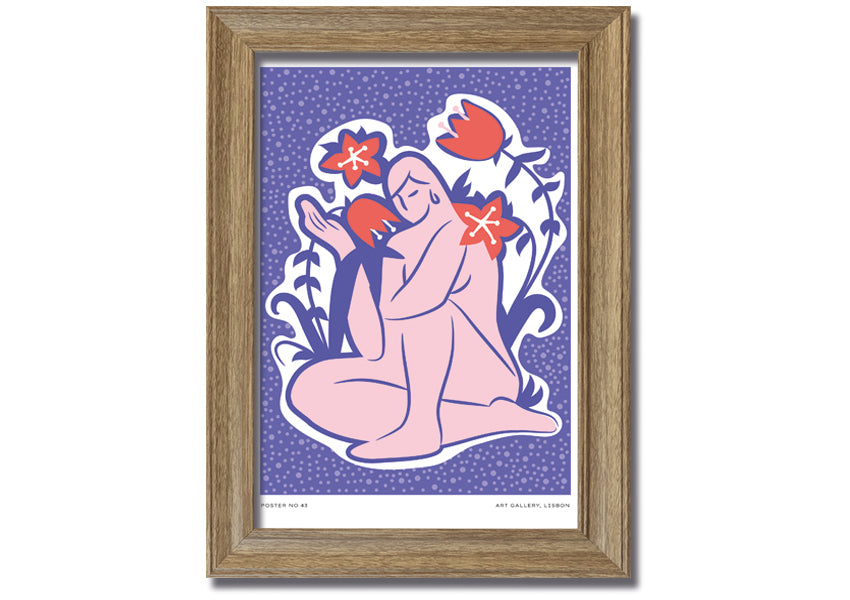 A beautifully framed print of the Lilac Woman Flower, showcasing vibrant lilac blooms in a stylish frame.
