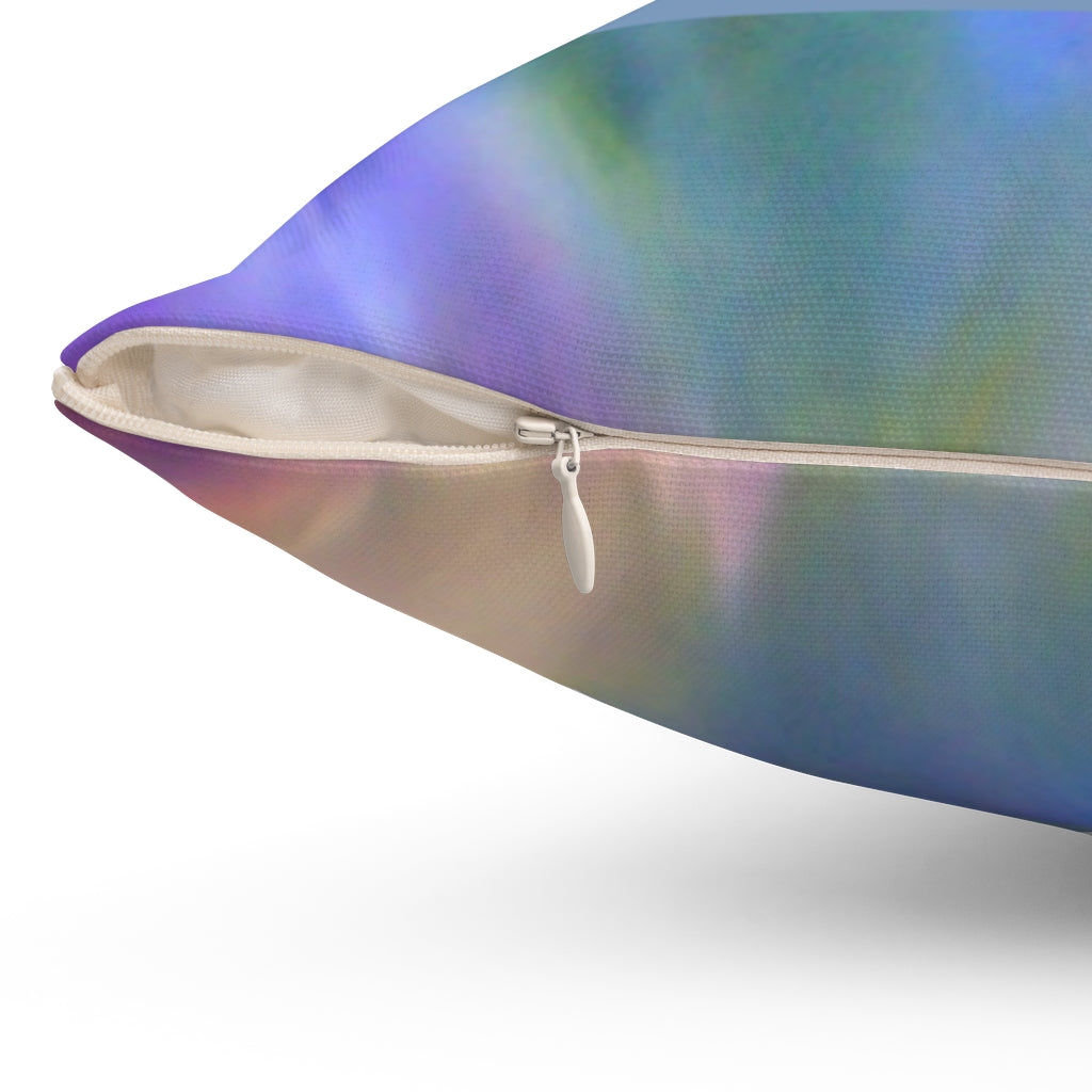 Live Your Purpose Cushion with positive quote, double-sided print, and concealed zipper, available in four sizes.