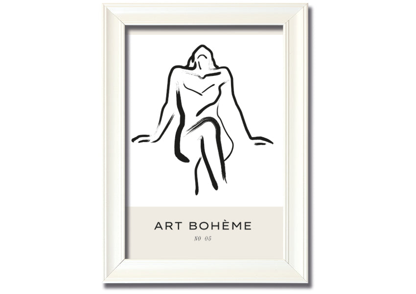 Looking Back framed print with multiple frame colour options, handmade in the UK, ready to hang.