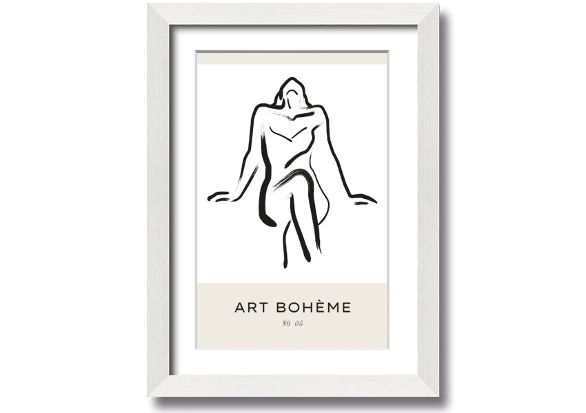 Looking Back framed print with multiple frame colour options, handmade in the UK, ready to hang.