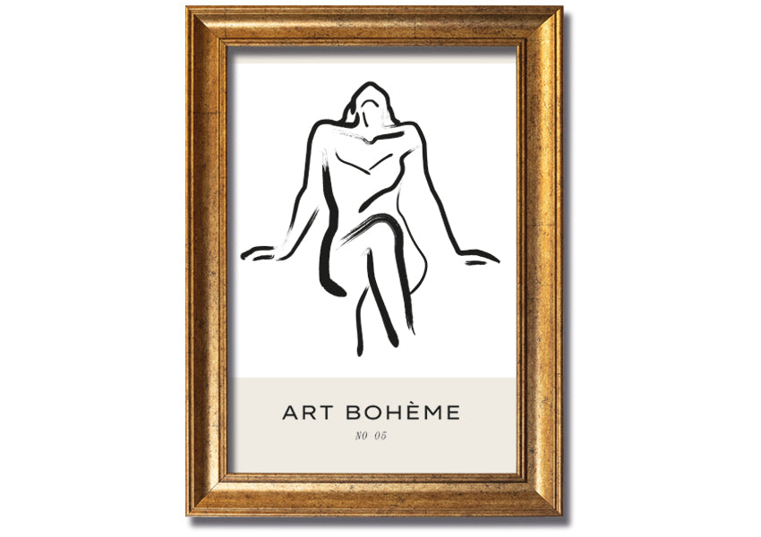 Looking Back framed print with multiple frame colour options, handmade in the UK, ready to hang.