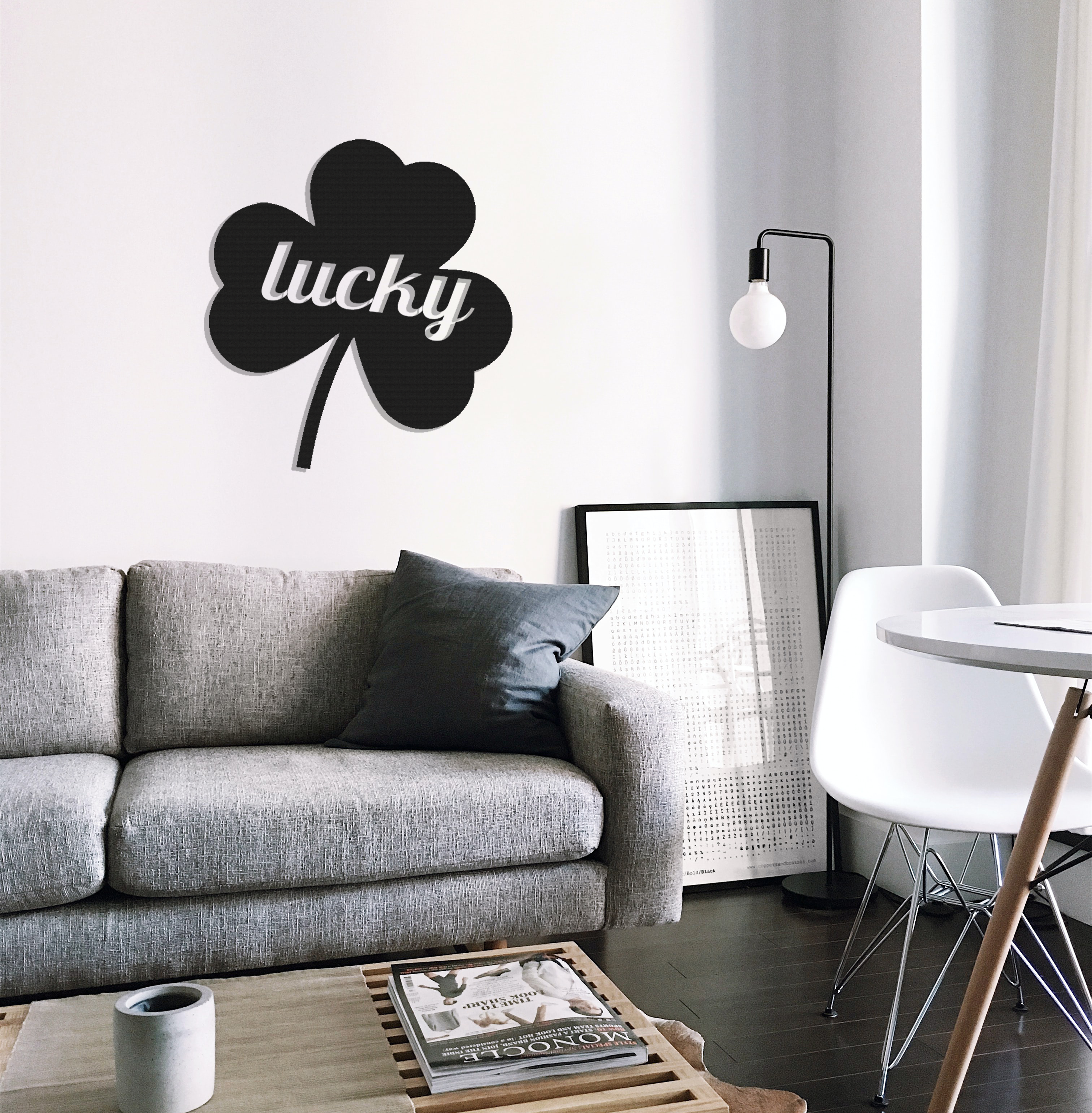 Lucky Clover Metal Wall Art made from high-quality 16 gauge steel, featuring a beautiful powder-coated finish.