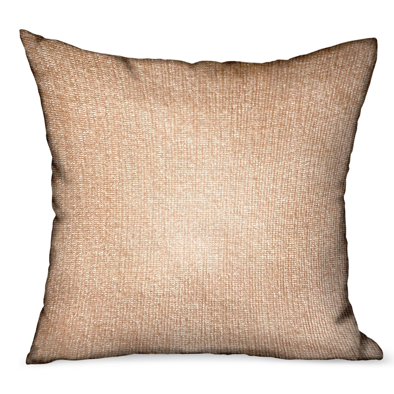 Lush Sepia Off White Solid Luxury Throw Pillow showcasing its elegant design and durable Sunbrella fabric, perfect for indoor and outdoor use.